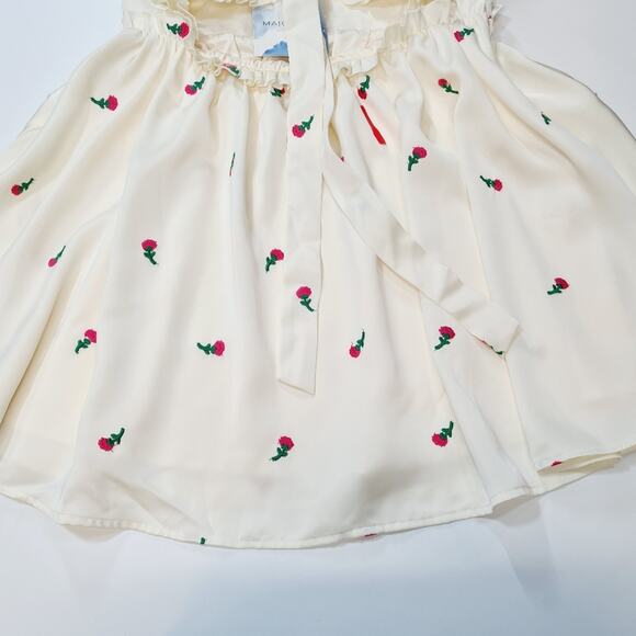 MAJORELLE Eden Mini Dress in Ivory & Pink Medium - Picture 3 of 13